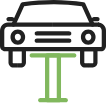 car on a lift