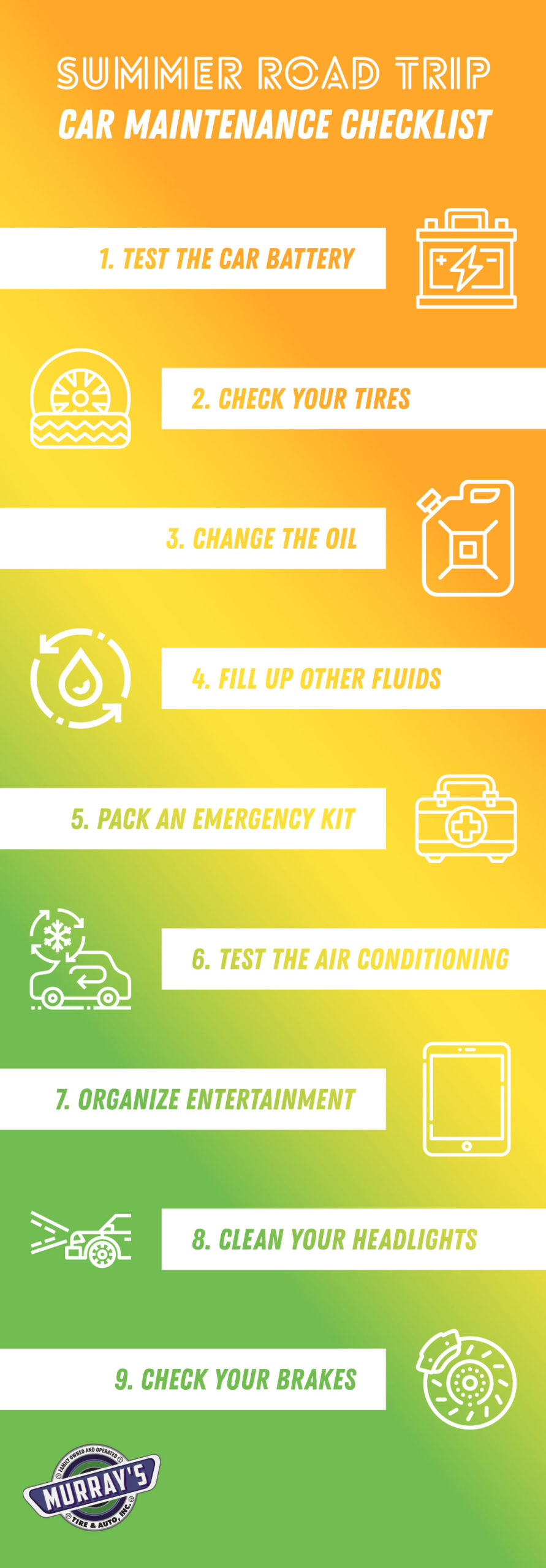 summer road trip checklist